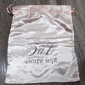 Cinq à Sept Satin Dusty Pink Drawstring Dust Bag